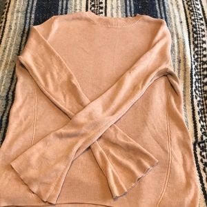 Pink long bell sleeve shirt